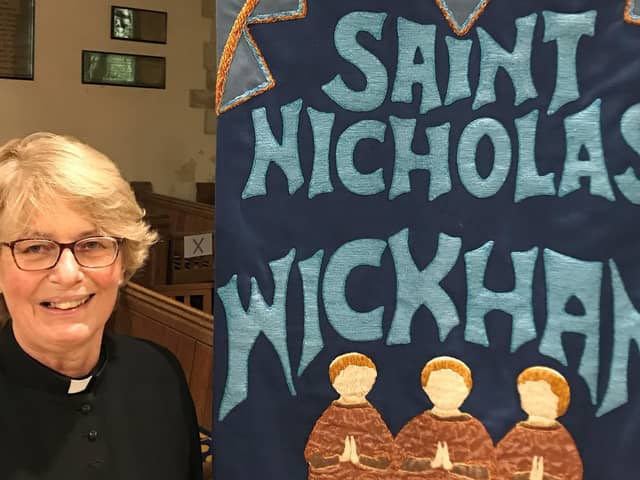 Rev Jane Isaac, from St Nicholas Church, in Wickham 