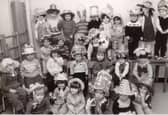 Bunny Warren in the early 1980s, featuring a young Stephen Morgan, fourth from left, top row.
