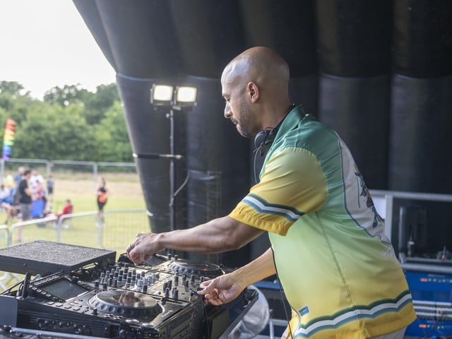 Marvin Humes performing at Swanfest 2024