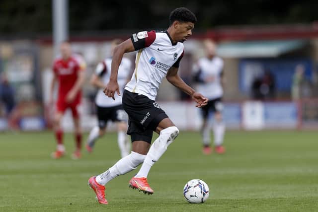 Reeco Hackett turned in an impressive performance on his first-team recall at Accington. Picture: Daniel Chesterton/phcimages.com