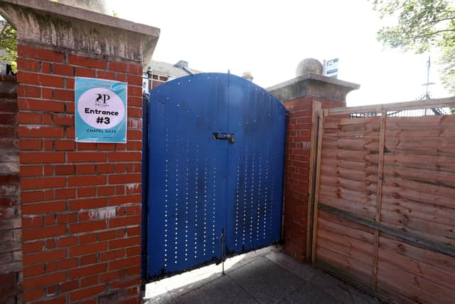 Separate entrance and exit gates for different year groups at Priory School, Southsea.

Picture: Chris Moorhouse