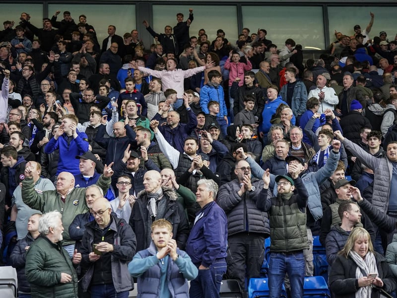4,019 Pompey fans enjoyed the Blues' 1-0 win at Peterborough