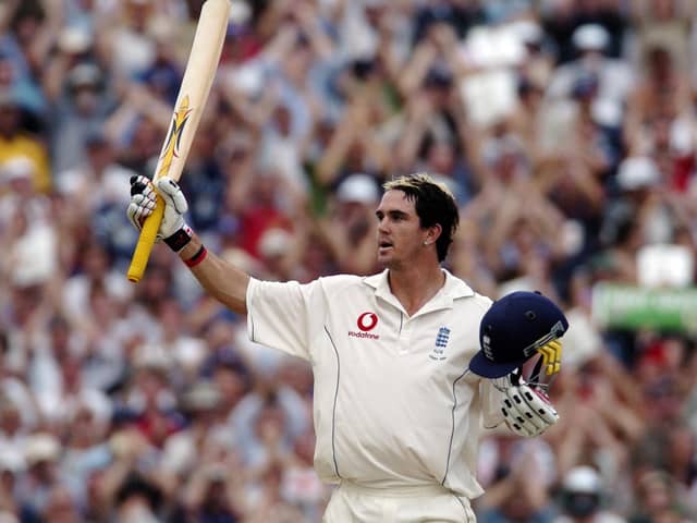 Kevin Pietersen celebrates his maiden Test century against Australia in 2005. He never got the chance to say farewell in front of the English suppporters.