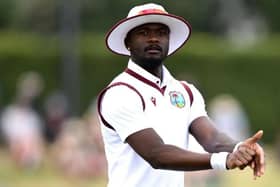 Jayden Seales playing for West Indies