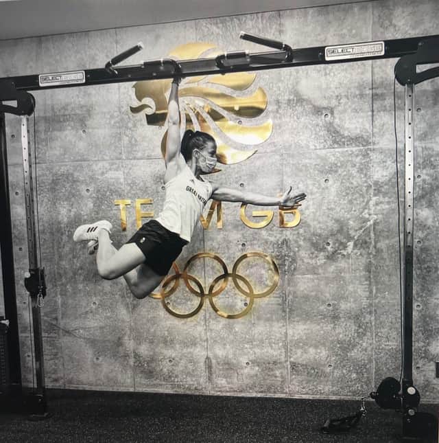 Maddie Hinch training ahead of the Tokyo Olympics