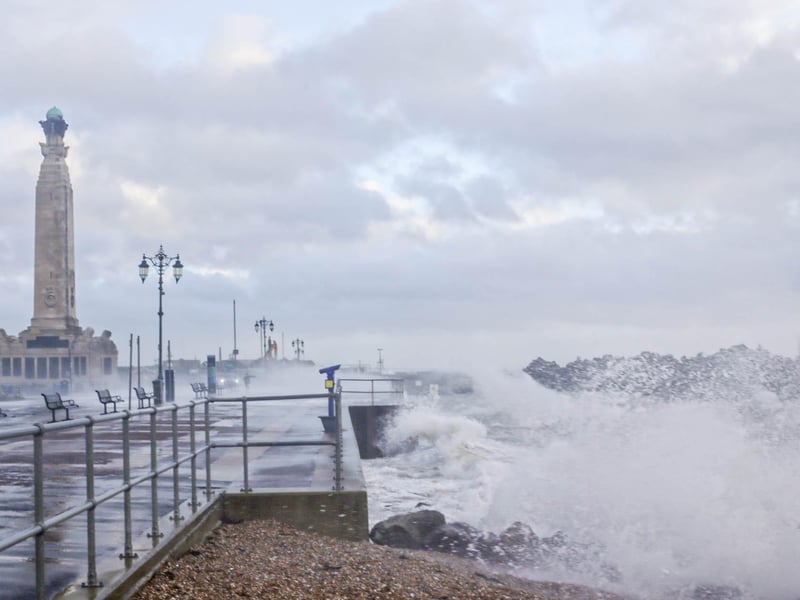 Storm Henk battering Southsea.