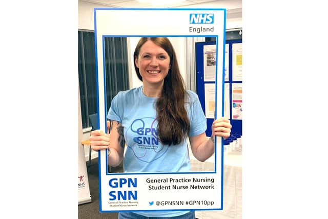 Claire at a General Practice Student and Nurse Network event.