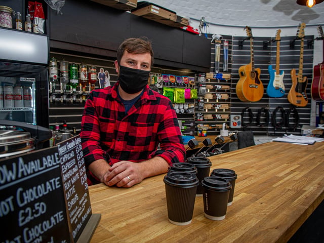 Casemates Coffee Hut in Scott Road has a 4.8 star rating on Google from 22 reviews. Pictured: Owner Paul Caruana at Casemates studio, Scott Road, Portsmouth on 4 November 2020.
