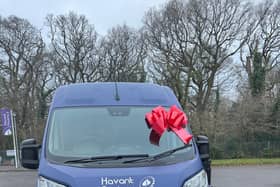 The bus donated to Havant Academy by The Ridge Foundation