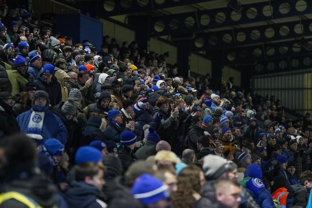 1,569 Pompey fans made the trip to Wycombe - despite the cold conditions.