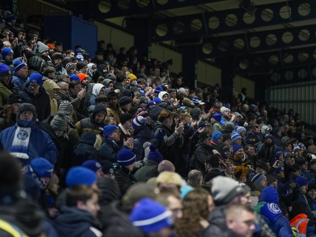 1,569 Pompey fans made the trip to Wycombe - despite the cold conditions.