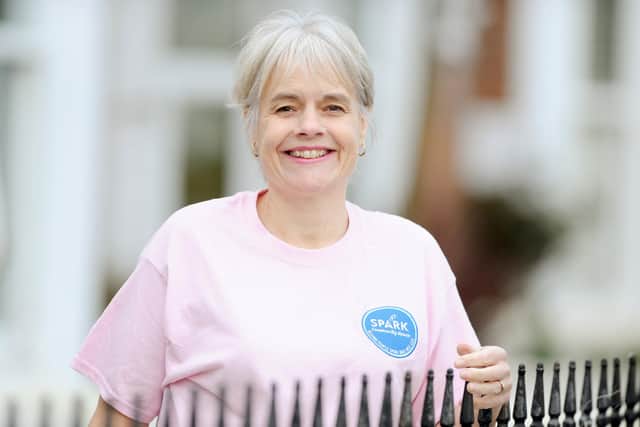 Becki Simmons (49) from Southsea, founder of Spark Community Space which she set up in October 2020.Picture: Sarah Standing (290121-1022)
