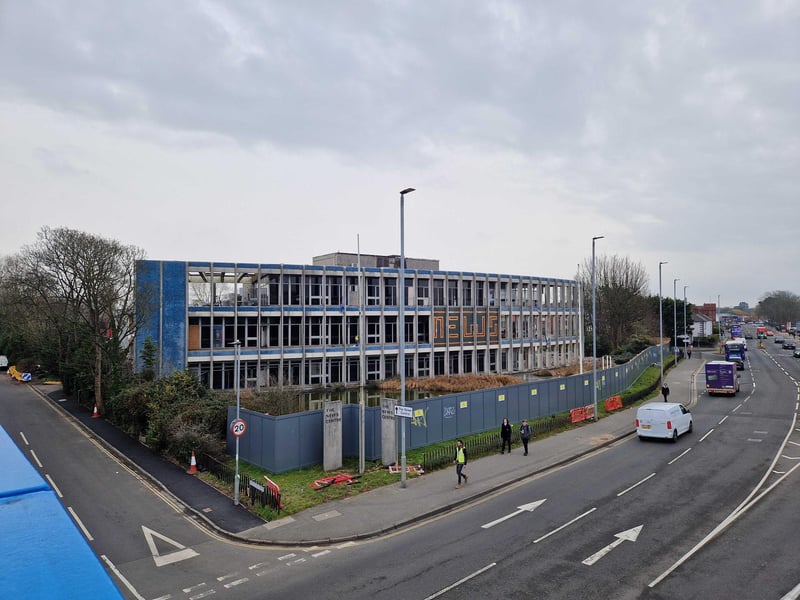 The demolition of the landmark News Centre building has begun. Picture by Marcin Jedrysiak