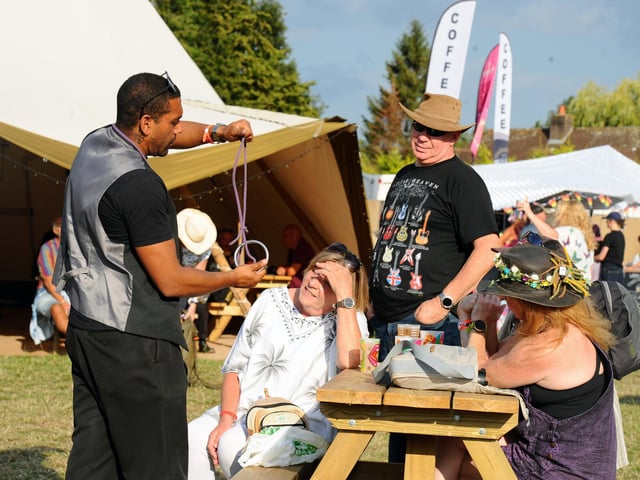 While the first day was somewhat of a washout, Friday brought sunny skies to the Wickham Festival.  Picture: Sarah Standing (010825-1522)
