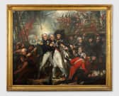 The painting of Admiral Lord Nelson being wounded at the Battle of Trafalgar will be on sale for £350,000.