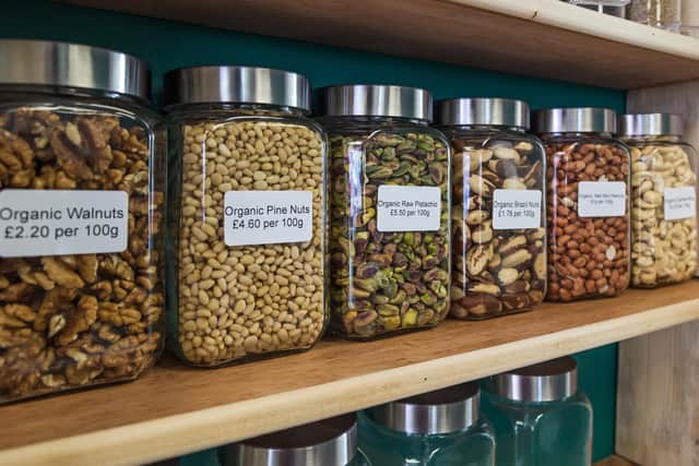 Part of the range of package-free organic treats stocked by Eco Freaks Emporium. Picture: Mike Cooter (030721)
