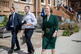 The number of migrants crossing the English Channel in a day has reached a record high. Liz Truss said she would continue to deploy the Royal Navy in the Channel if she became prime minister. Pictured: Liz Truss at Queens Hotel, Portsmouth. Picture: Habibur Rahman