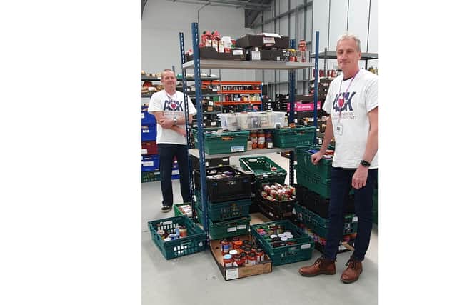 Volunteers at the Acts of Kindness food bank