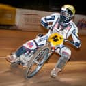 Andrew Appleton on his way to victory in the Island Masters last night. Picture; Ian Groves of Sportography