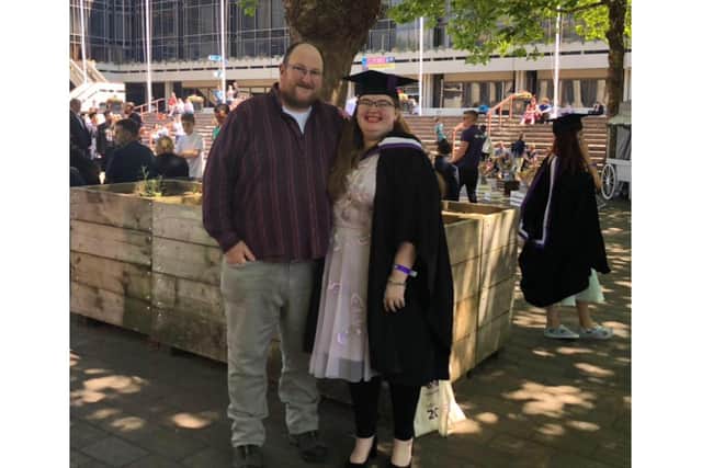 Stephen Dawson, left, with daughter Hannah. Picture: Supplied