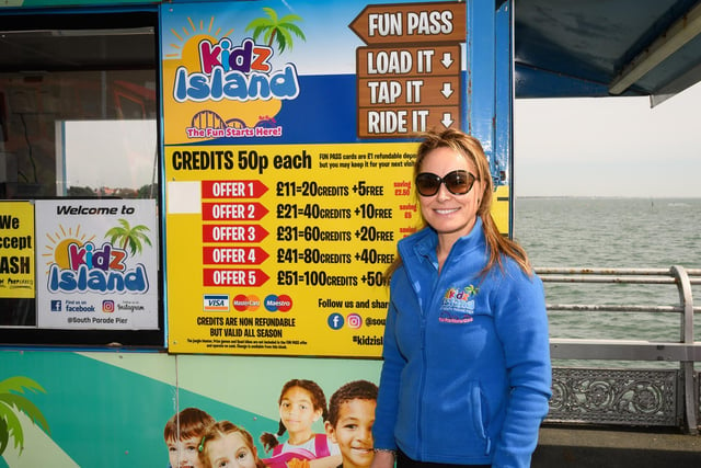 Penelope Wallis, who runs rides at South Parade Pier with her husband, as part of Kidz Island. They took on the lease at the start of 2020 and have had a tough couple of years (170421-25)