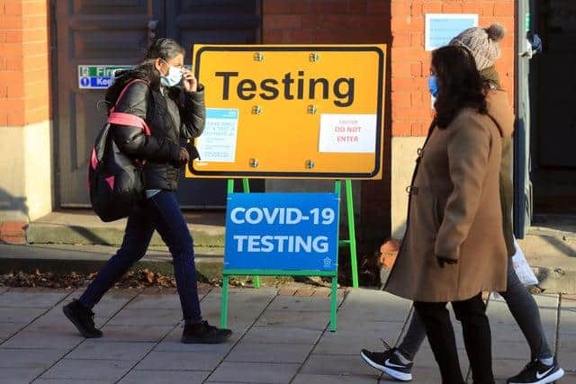 A new walk-through Covid testing centre has been set up in Fareham. Stock Photo: Mike Egerton/PA Wire