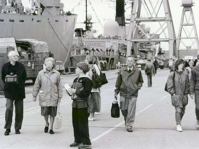 Members of the public flock to the Navy Days at Portsmouth Naval Base in 1994.
Picture: (4397-1)