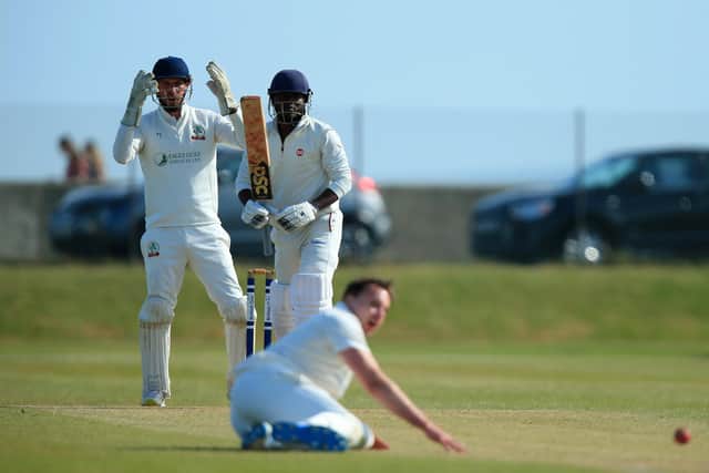 Sujeeth Daini on his way to a 1st XI debut half-century. Picture: Chris Moorhouse (jpns 140522-42)