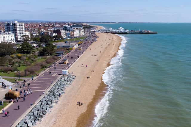Drone footage of Southsea taken on Easter weekend 2021 by Solent Sky Services
The beach from the Pyramids to South Parade Pier