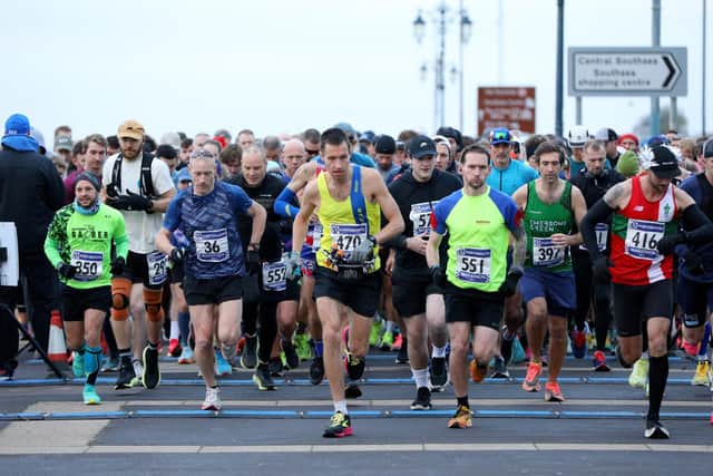 Flashback to the start of last December's Portsmouth Coastal Waterside Marathon, Clarence Esplanade, Southsea. Picture: Chris Moorhouse