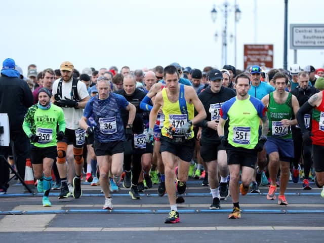 Flashback to the start of last December's Portsmouth Coastal Waterside Marathon, Clarence Esplanade, Southsea. Picture: Chris Moorhouse