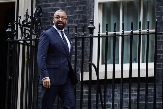 Newly appointed Home Secretary James Cleverly leaving 10 Downing Street on November 13, 2023. Picture: James Manning/PA Wire