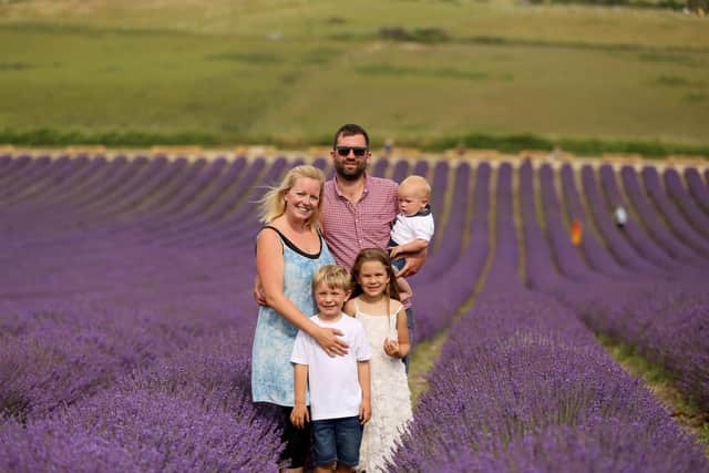 Hannah Hanscombe, with her husband Pete and children Jessica, seven, Michael, five, and Daniel, 20 months. 
Hannah, from Hayling Island, who runs Little Pixels, is creating special baby photos.
Picture: Little Pixels