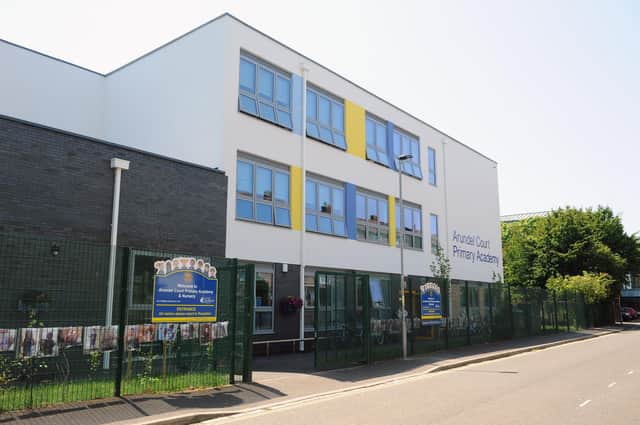 The new Arundel Court Primary Academy building which children moved into in February.

Picture: Sarah Standing