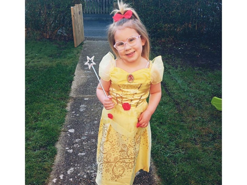 Smiles all round - This Belle costume is lovely!