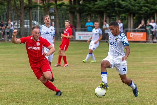 Horndean v Hawks in pre-season action. Picture: Mike Cooter