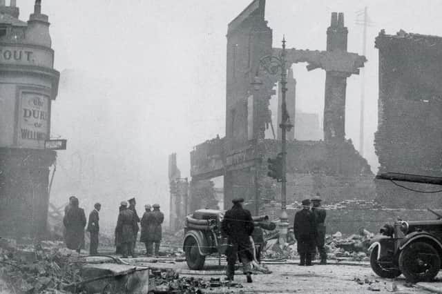 The devastation in Portsmouth caused by the bombing of January 10, 1941.