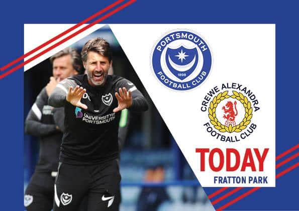 Pompey take on Crewe today at 3pm.
