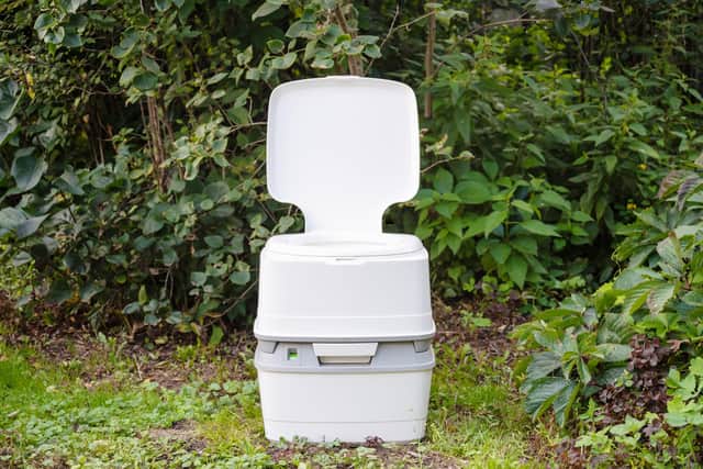LOO BLUES: Rick's eagerly anticipating using a chemical toilet