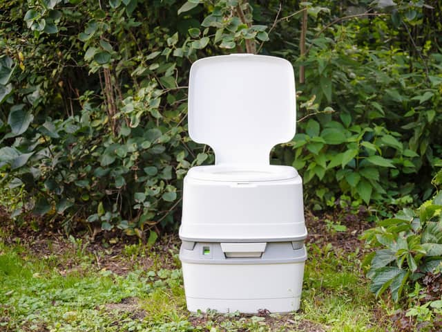 LOO BLUES: Rick's eagerly anticipating using a chemical toilet