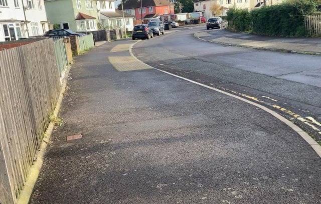 Gosport murder scene showing Keyes Road