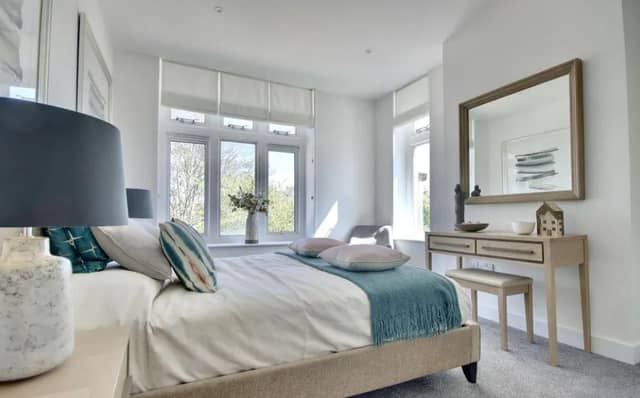 One of the bedrooms in the new apartments at the former Kingston Prison