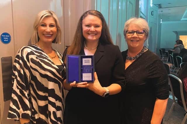 From left - NHS Strategic T Level Lead Emma Gotz, 350+ Outreach Lead Kat Millmore-Davies and Porgramme Director Hilary Todd