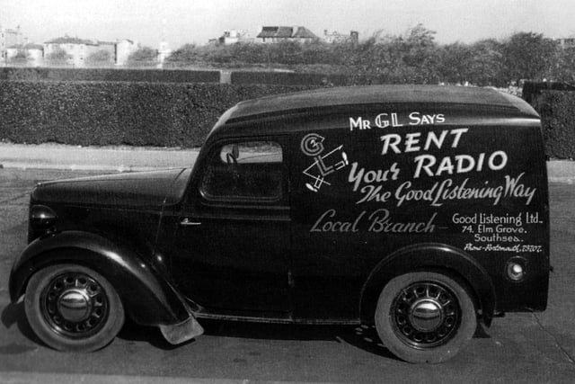 Good Listening rentals van
Before Radio Rentals came into business you could rent a wireless from Good Listening in Elm Grove.