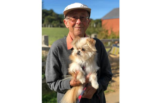 Caption: Neil and his dog Bambi
Picture: Neil Browning