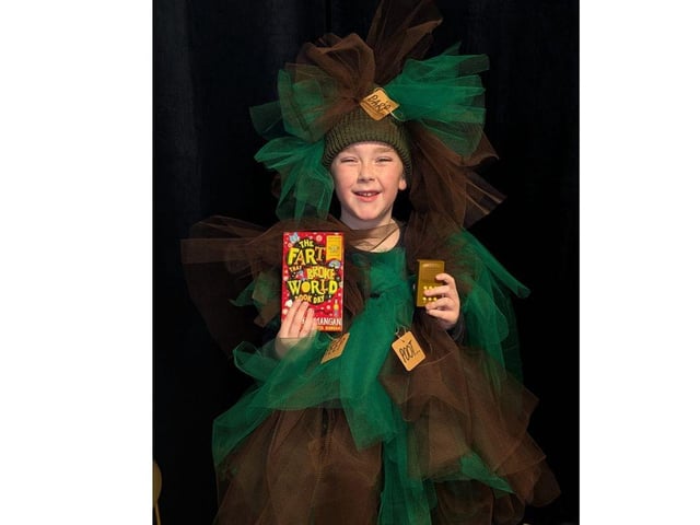 This has definitely made me chuckle - dressed as a fart, this is certainly a one-of-a-kind choice of costume!