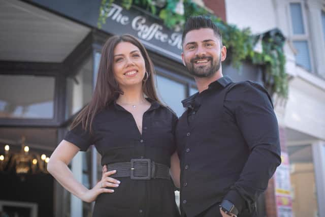 Carmen and Ionut Johnny Argint at the Coffee House Picture: Habibur Rahman