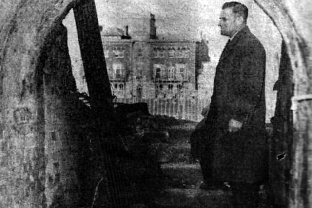 In March 1960 the tunnel Horatio Nelson is believed to have used to reach the foreshore was uncovered.  Picture: The News archive.