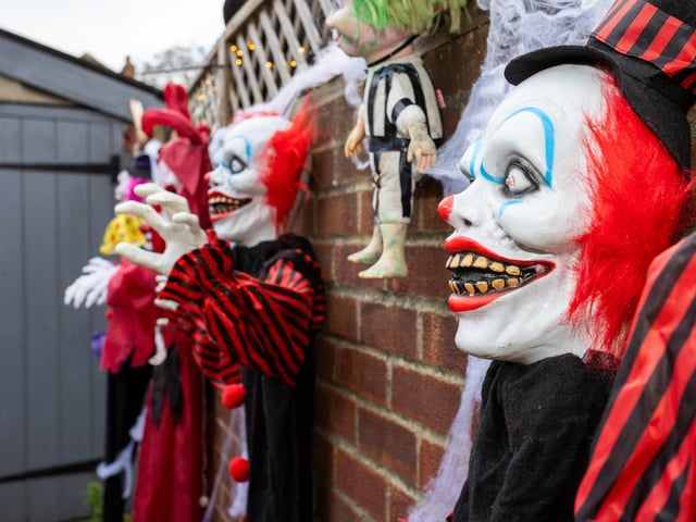 Dave and Louise Whitfield, along with a team of helpers have created a terrifying live action halloween maze in their own back garden. Pictured - Their house on Thurbern Road in Portsmouth has been transformed into the terrifying maze. Photos by Alex Shute