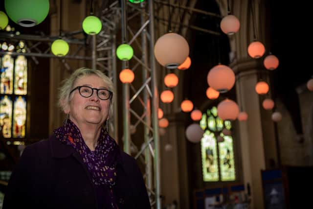 Anna Potten, Community Development Worker for Fratton Big Local, at the Songs Of Home & Circle installation in St Mary's Church. Picture: Mike Cooter (160323)